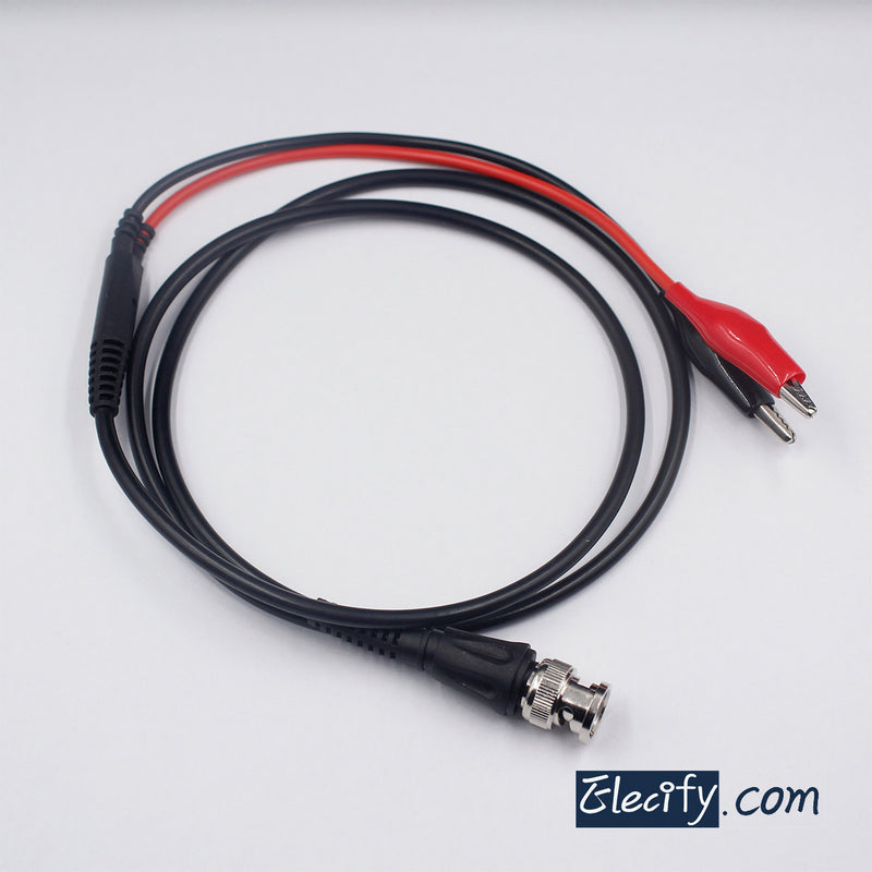 BNC to alligator clips cable, signal generator cable 50Ω